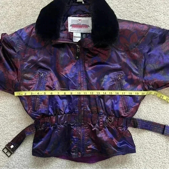 Obermeyer Vintage 90’s Thermolite Baroque Insulated Ski Jacket Coat Belted Sz 8 - Picture 7 of 16